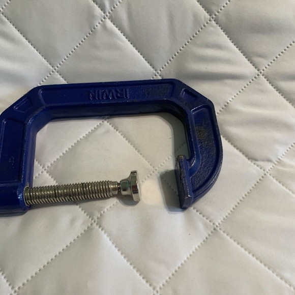 IRWIN 225104 QUICK-GRIP C Clamp, 4-Inch Jaw (Dimensions: 9.2 x 4.8 x 1.2 inch) - Picture 4 of 12